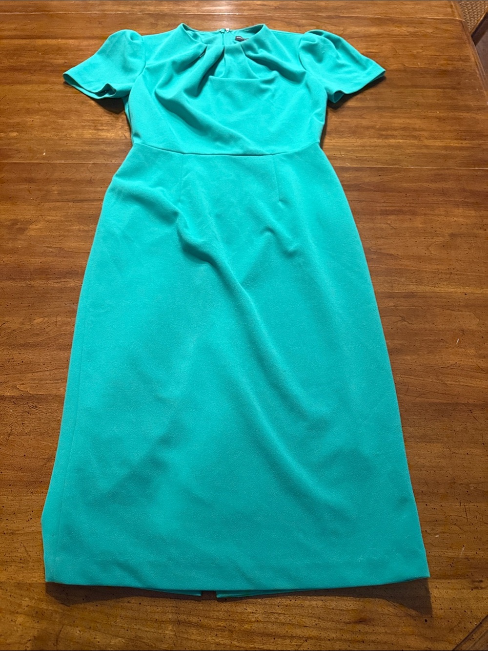 Maggy London Teal Short-Sleeve Midi Dress